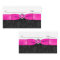 Black, Hot Pink, and White Placecards