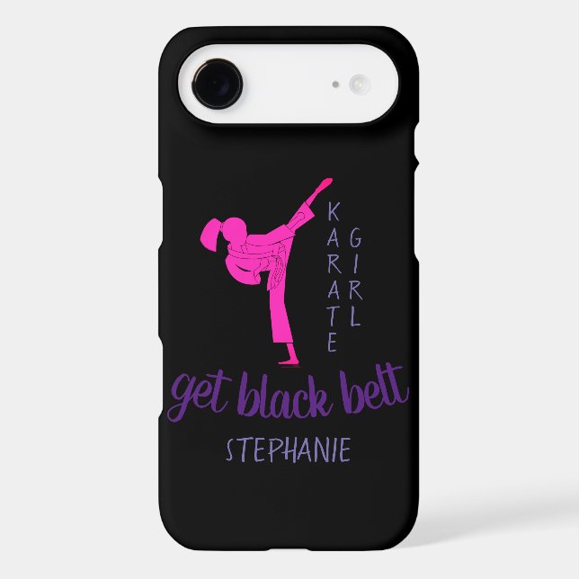 Black Hot Pink Girly Trendy Martial Art Karate (Back)