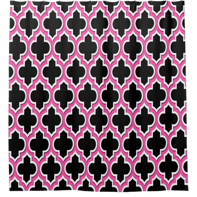 Black Hot Pink White XL Moroccan #4DS (Front)