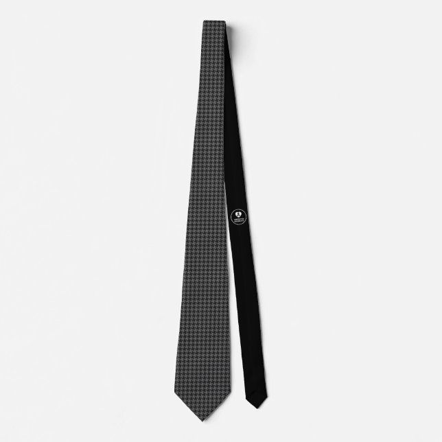 Black Houndstooth - Emo - Neck Tie (Front)