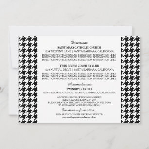 Black Houndstooth Information Card