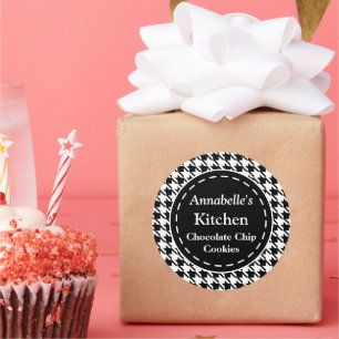 Black Houndstooth Kitchen Stickers