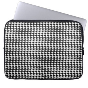Black Houndstooth Laptop Sleeve