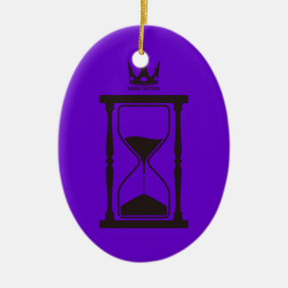Black Hourglass Ceramic Ornament