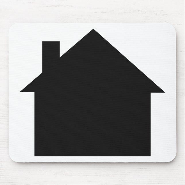 black house icon mouse pad (Front)