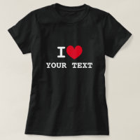 Black i heart logo t shirts | Make your own tees