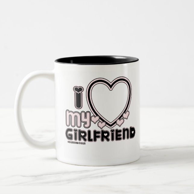 black i luv 1 Two-Tone coffee mug (Left)
