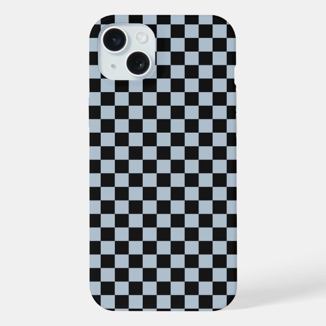 Black ice chequered pattern iPhone case (Back)