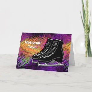 Black  Ice Skates & Technicolor - Customizable Invitation