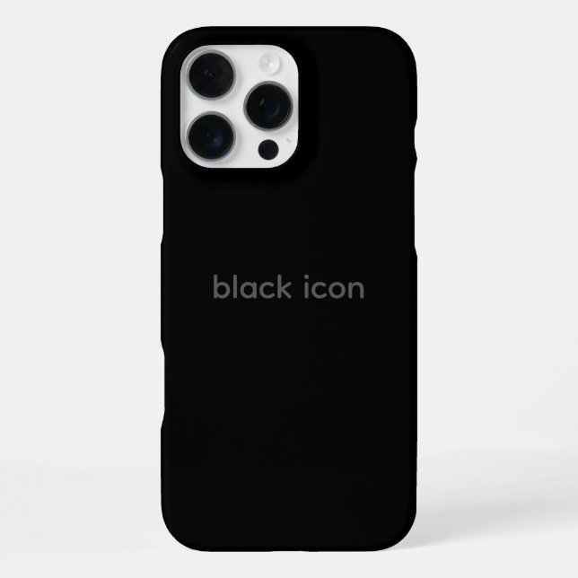 Black Icon - Typography Case (Back)