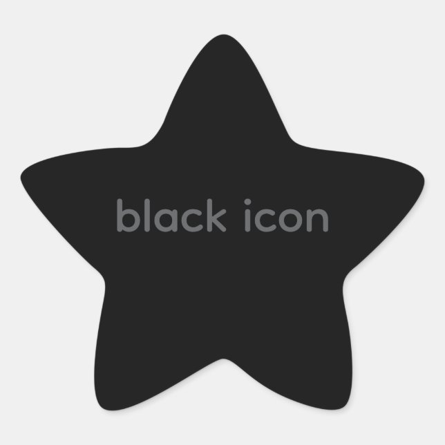 Black Icon - Typography Sticker (Front)
