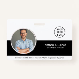 Black ID   Employee Photo ID Company Security Badge