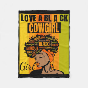 Black Independence Day - County Girl Love A Black Fleece Blanket