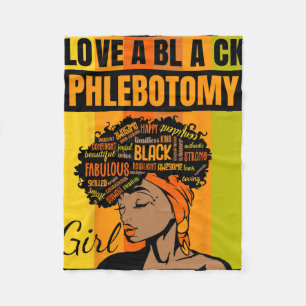 Black Independence Day - Love A Black Phlebotomy G Fleece Blanket