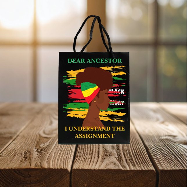 Black Independence Juneteenth  Medium Gift Bag (Creator Uploaded)