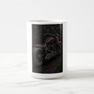Black Inferno Mosaic Custom Motorcycle Mug
