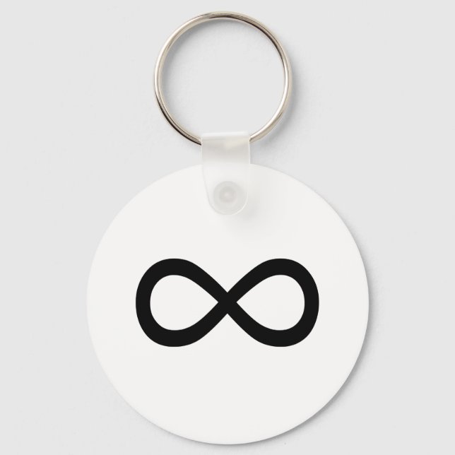 Black Infinity Symbol Keychain (Front)
