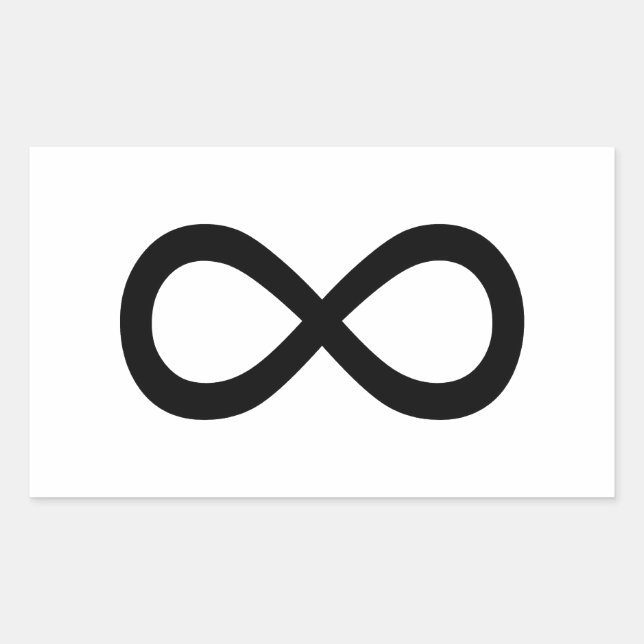 Black Infinity Symbol Sticker (Front)