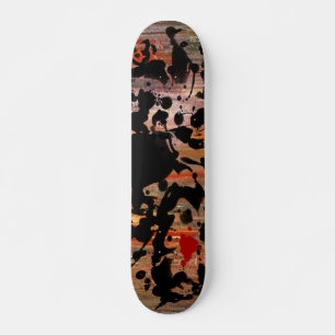 BLACK INK   grunge painting Skateboard