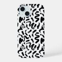 Black Ink Paint Brush Stroke Pattern