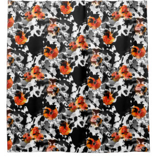 BLACK INK & POPPIES pattern + your backgr. & ideas