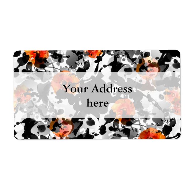 BLACK INK & POPPIES pattern + your backgr. & ideas (Front)