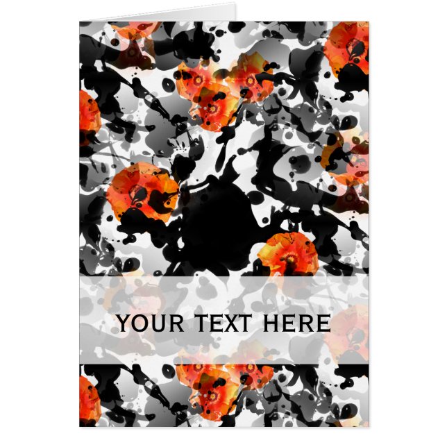 BLACK INK & POPPIES pattern + your backgr. & ideas (Front)
