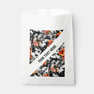 BLACK INK & POPPIES pattern + your backgr. & ideas Favour Bag