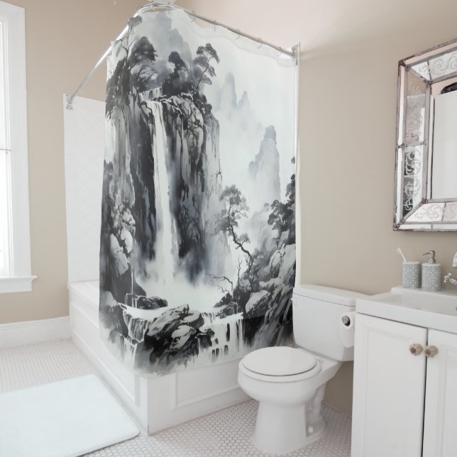 Black Ink Waterfall (In Situ)