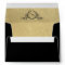 Black, Inside Gold, Elegant Monogram Wedding