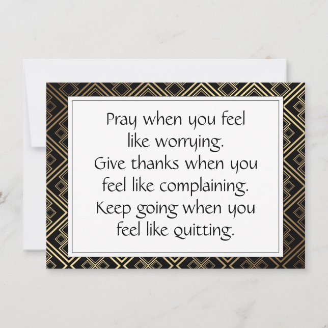 Black Inspirational Life Encouragement Quotes  Car Card (Front)