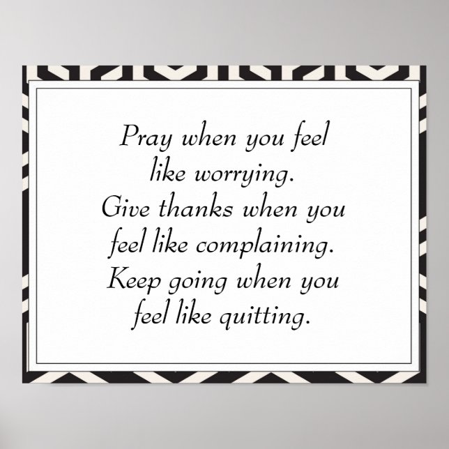 Black Inspirational Life Encouragement Quotes  Poster (Front)