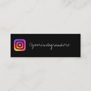 black instagram mini business card