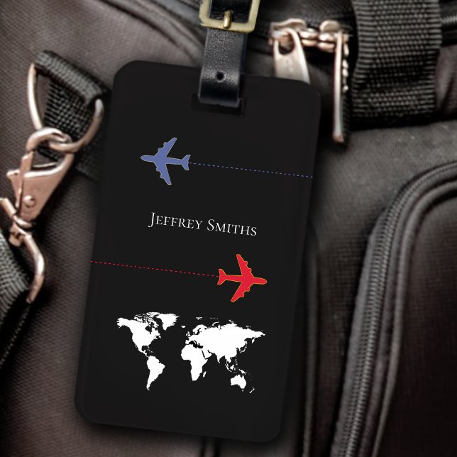 black international airplane travel luggage tag (Creator Uploaded)