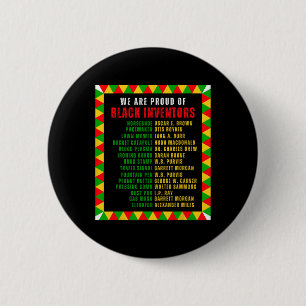 Black Inventors Proud Black History Month Roots Fu 2 Inch Round Button