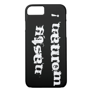 Black Iphone 7 case, "nasty woman" grunge font iPhone 8/7 Case
