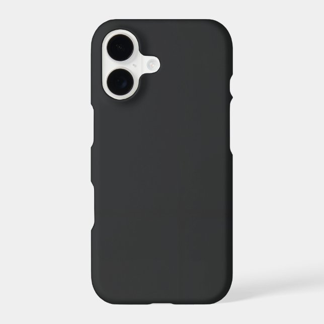 Black iPhone Case Matte Minimal Slim Cover (Back)