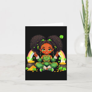 Black Irish Afro Black Girl African American St Pa Card