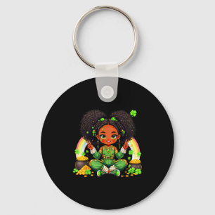 Black Irish Afro Black Girl African American St Pa Keychain