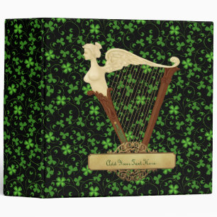 Black Irish Angel Harp - Customize Binder