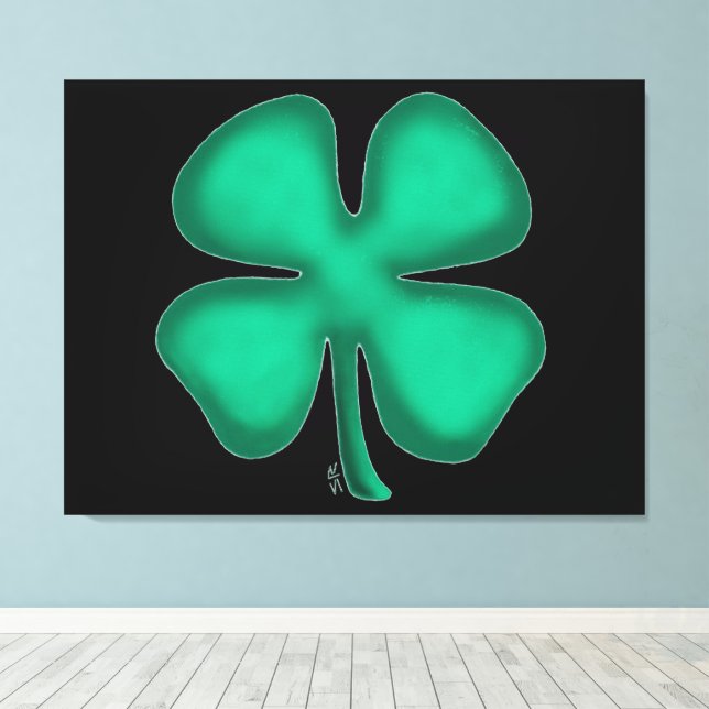 Black Irish canvas print (Insitu(Wood Floor))