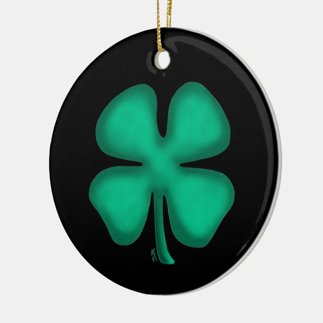 Black Irish ceramic ornament (Left)
