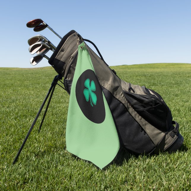 Black Irish Circle golf towel (Green)