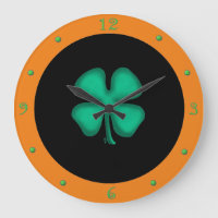 Black Irish Circle wall clock