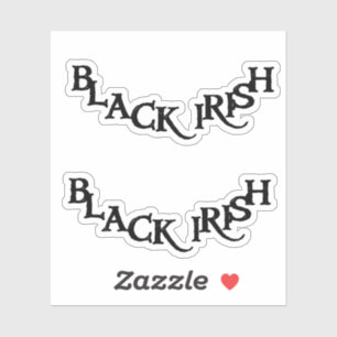 Black Irish contour stickers