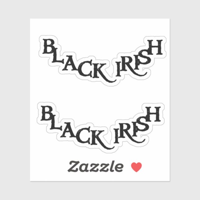 Black Irish contour stickers (Sheet)