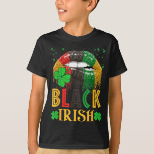 Black Irish Dripng Lips African American St Patric T-Shirt