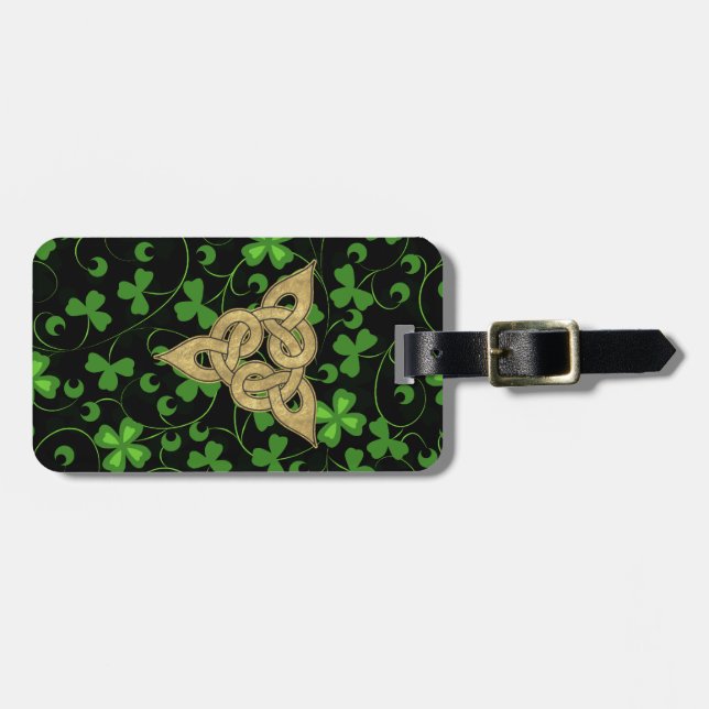 Black Irish Knotwork - Customize Luggage Tag (Front Horizontal)