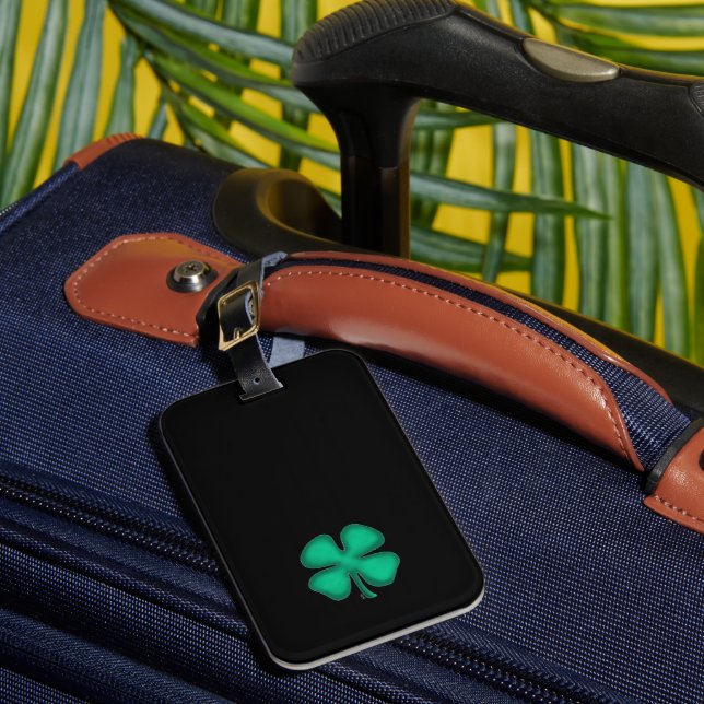 Black Irish luggage tag (Front Insitu 1)
