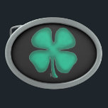 Black Irish oval belt buckle<br><div class="desc">Black Irish belt buckles are for dark-haired Irish, evil Irish, the black sheep of the clan, ones with gangster proclivities, and others who just happen to like clovers with the colour black. A fine Irish lad or lass might like them, too. :) Black Irish belt buckles a great way to...</div>